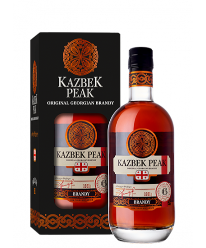 KAZBEK PEAK AGED 6 MONTHS BRANDY 0,5L + KARTONIK