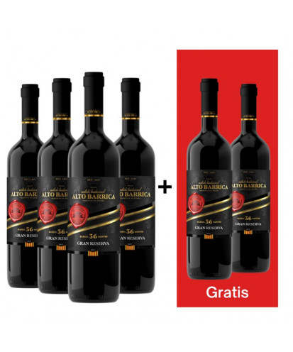 Zestaw Degustacyjny Alto Barrica Gran Reserva 4+2 Gratis