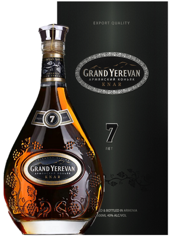 Brandy Grand Yerevan 'Knar' 7 Year Old 0,5L + Gift Box