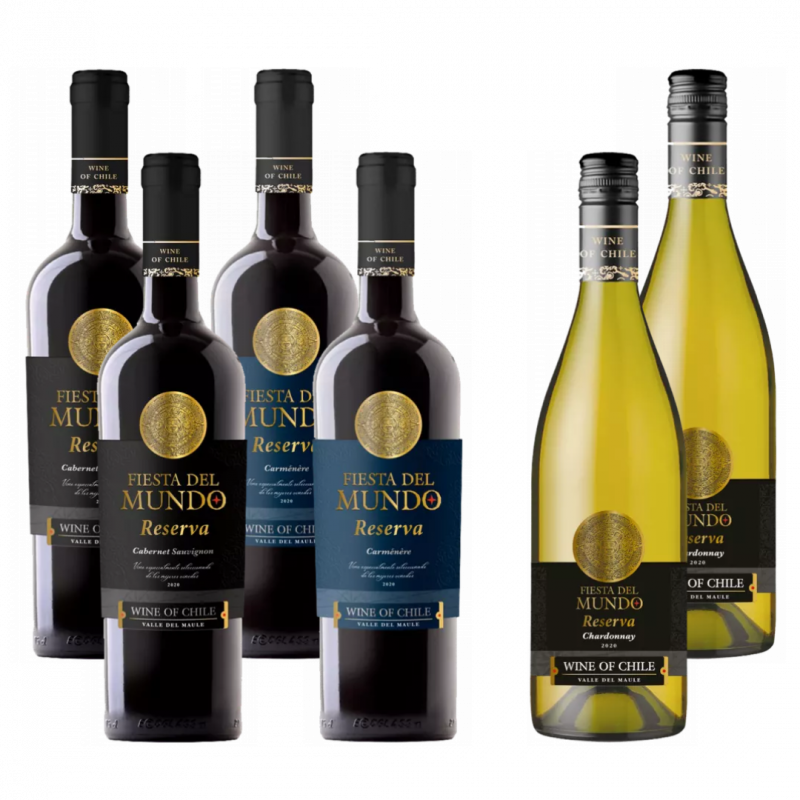 Zestaw Degustacyjny Fiesta del Mundo Reserva 4+2 Gratis