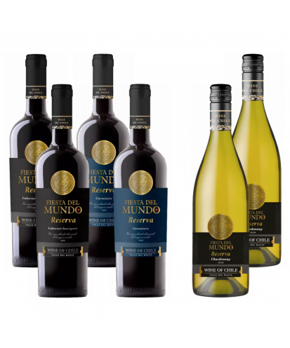 Zestaw Degustacyjny Fiesta del Mundo Reserva 4+2 Gratis