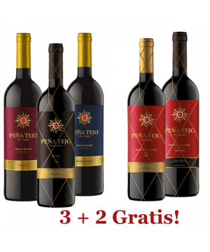 Zestaw Degustacyjny Pena Tejo Czerwony 3+2 Gratis