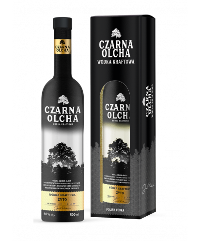 CZARNA OLCHA WÓDKA KRAFTOWA ŻYTO 0,5L + KARTONIK