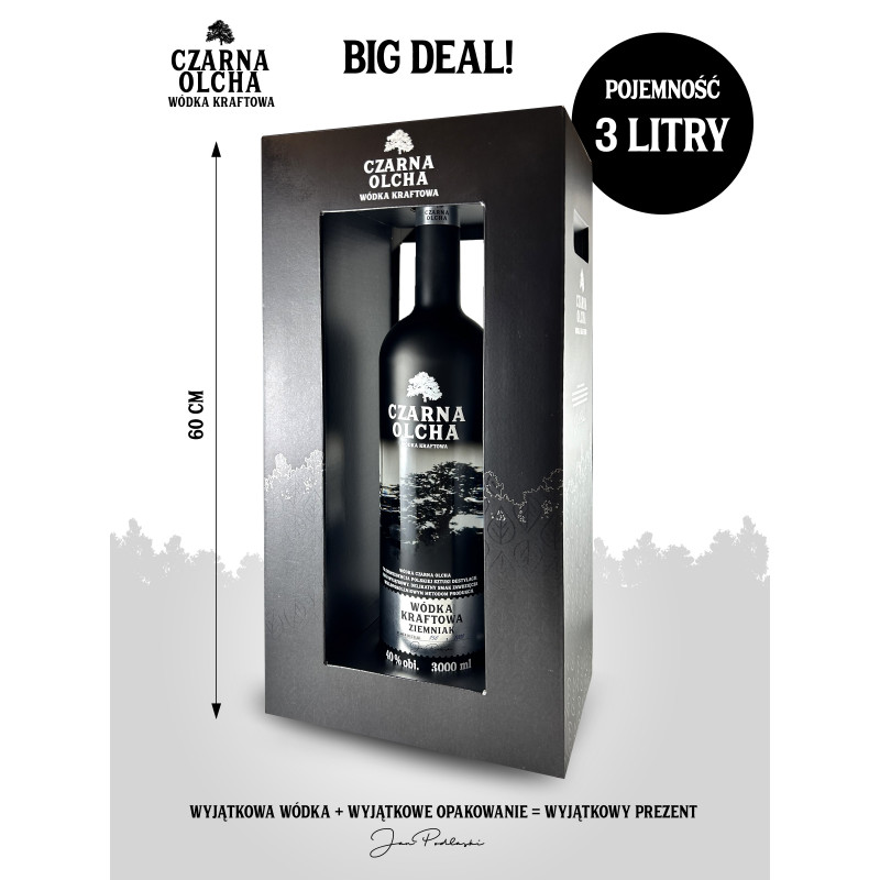 Czarna Olcha Wódka Kraftowa Ziemniak 3 l + Karton Czarna Olcha Wódka Kraftowa Ziemniak 3 l + Karton