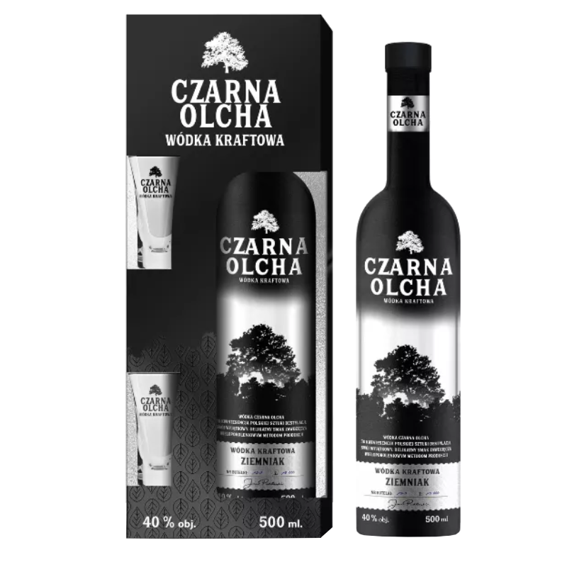 CZARNA OLCHA WÓDKA KRAFTOWA ZIEMNIAK 0,5L + GIFT BOX CZARNA OLCHA WÓDKA KRAFTOWA ZIEMNIAK 0,5L + GIFT BOX