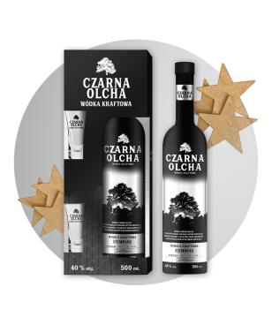 CZARNA OLCHA WÓDKA KRAFTOWA ZIEMNIAK 0,5L + GIFT BOX