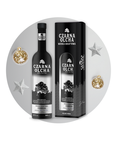 CZARNA OLCHA WÓDKA KRAFTOWA ZIEMNIAK 0,5L + KATRONIK