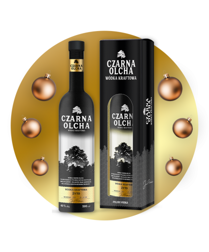 CZARNA OLCHA WÓDKA KRAFTOWA ŻYTO 0,5L + KARTONIK