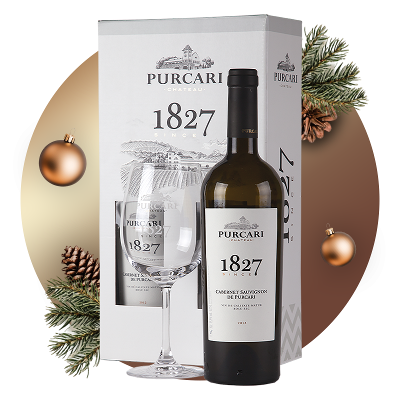 PURCARI 1827 CABERNET SAUVIGNON 0,75L + 1 KIELISZEK PURCARI 1827 CABERNET SAUVIGNON 0,75L + 1 KIELISZEK