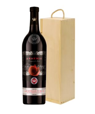 Zestaw na Dzień Kobiet Wino Armenia Pomegranate + Skrzynka Eco - 2