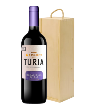 Zestaw na Dzień Kobiet Wino Marques Del Turia Monastrell & Shiraz + Skrzynka Eco - 2