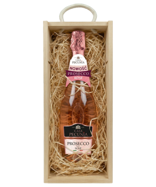 Zestaw na Dzień Kobiet Wino Casa Pecunia Prosecco Rose + Skrzynka Eco