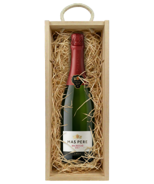 Zestaw na Dzień Kobiet Wino Mas Pere Cava Selecction Brut + Skrzynka Eco