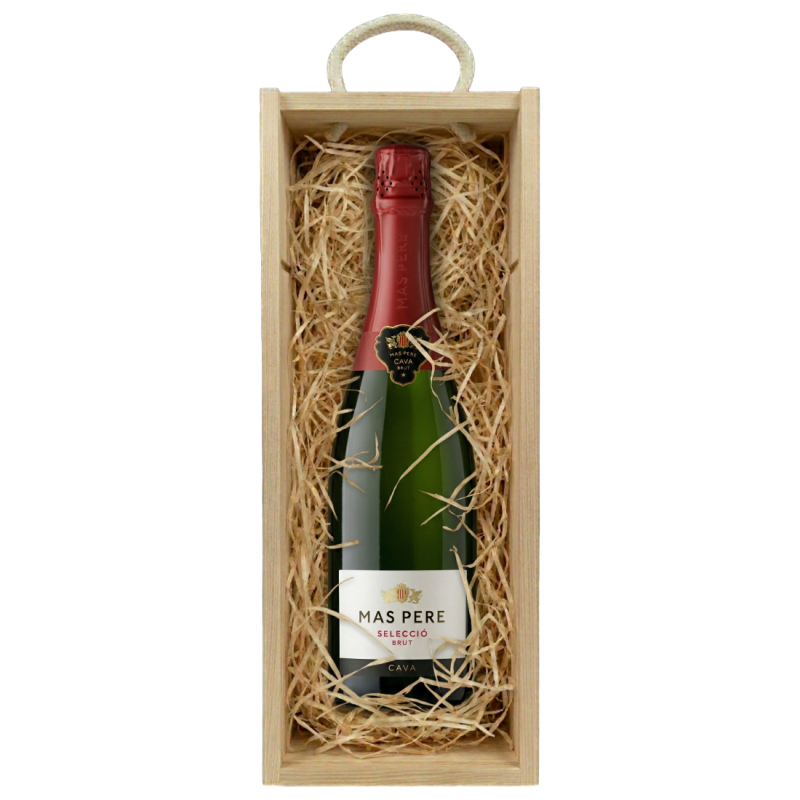 Zestaw na Dzień Kobiet Wino Mas Pere Cava Selecction Brut + Skrzynka Eco