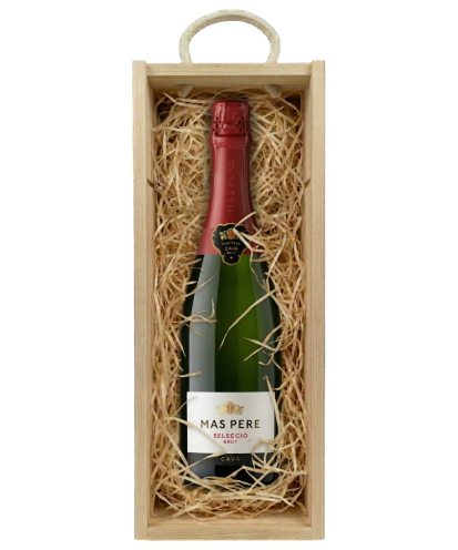 Zestaw na Dzień Kobiet Wino Mas Pere Cava Selecction Brut + Skrzynka Eco