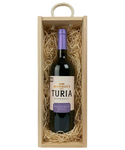 Zestaw na Dzień Kobiet Wino Marques Del Turia Monastrell & Shiraz + Skrzynka Eco