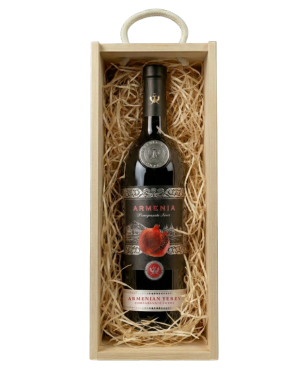 Zestaw na Dzień Kobiet Wino Armenia Pomegranate + Skrzynka Eco