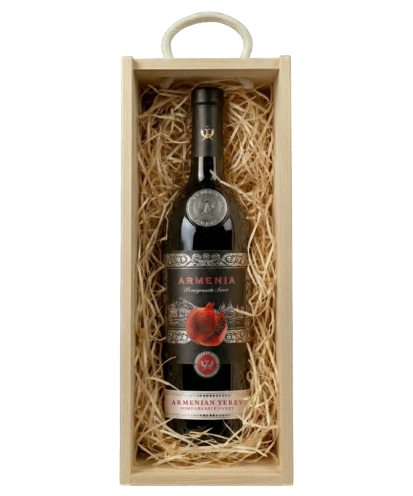 Zestaw na Dzień Kobiet Wino Armenia Pomegranate + Skrzynka Eco