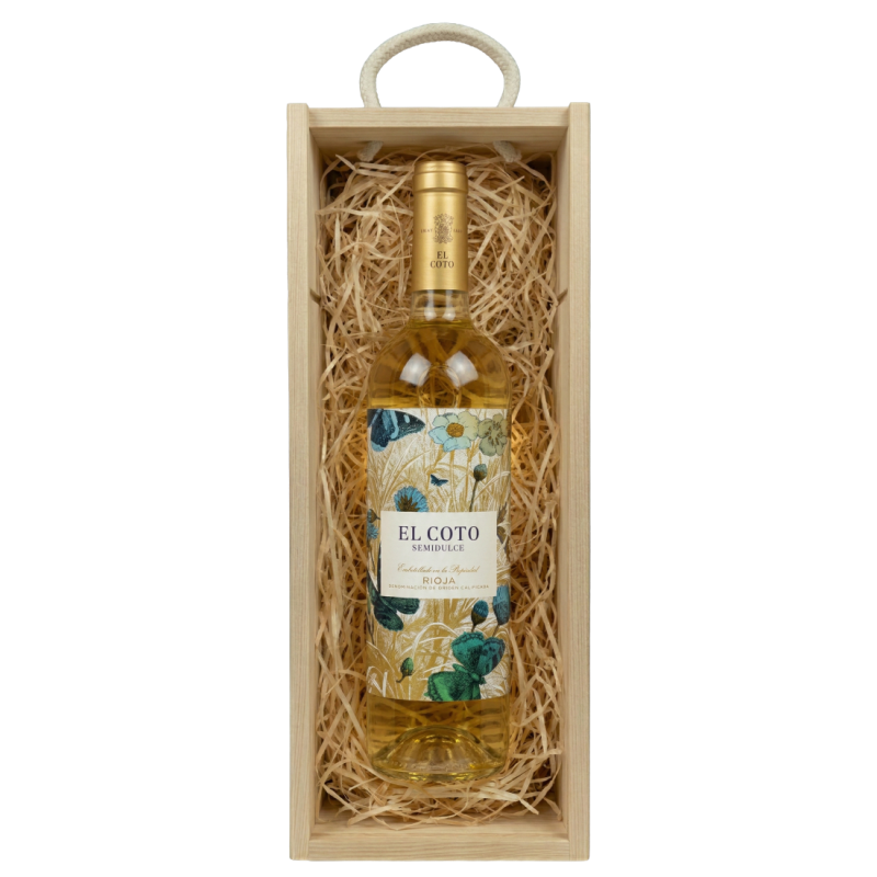 Zestaw na Dzień Kobiet Wino El Coto Semi-Dulce + Skrzynka Eco