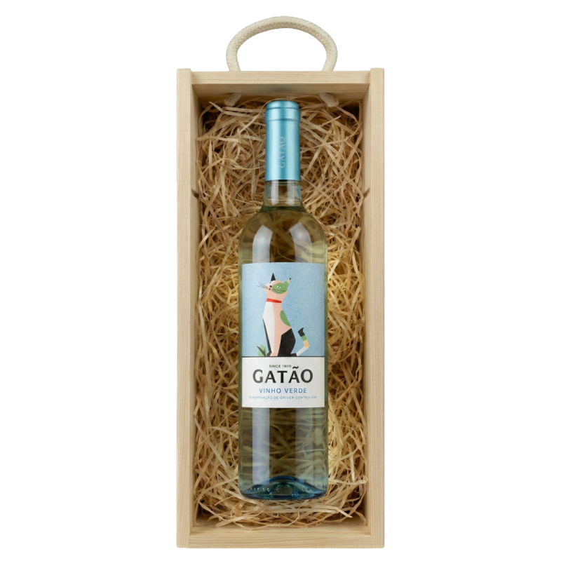 Zestaw na Dzień Kobiet Wino Gatao Vino Verde + Skrzynka Eco Zestaw na Dzień Kobiet Wino Gatao Vino Verde + Skrzynka Eco