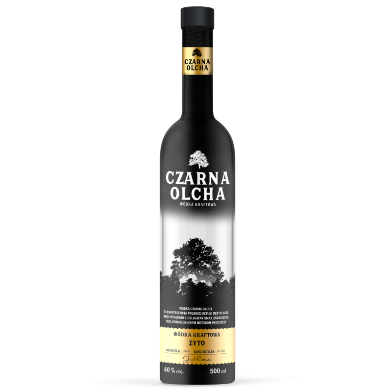 CZARNA OLCHA WÓDKA KRAFTOWA ŻYTO 0,5L