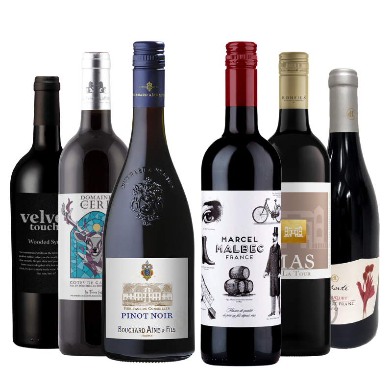 Zestaw Degustacyjny Czerwony Wytrawna Francja 3+3 Zestaw Degustacyjny Czerwony Wytrawna Francja 3+3