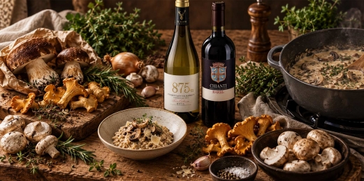 Jak dobrać wino do grzybów? Pieczarki, kurki, borowiki i risotto